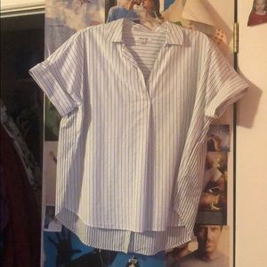 Madewell Button Back Popover Courier Shirt